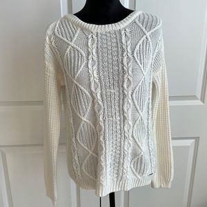 U.S. Polo Assn. Superior Quality Cream White Loose Knit Sweater